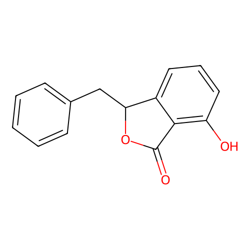 3-benzyl-7-hydroxy-3H-2-benzofuran-1-one structure