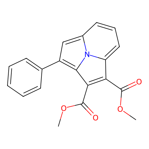 Dimethyl 3-phenylpyrrolo(2,1,5-cd)indolizine-1,2-dicarboxylate structure