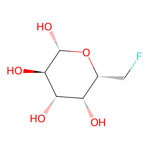 6-Deoxy-6-fluoro-beta-D-galactopyranose structure