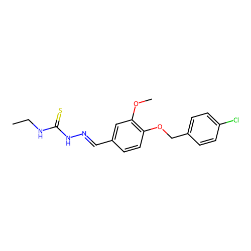 4-((4-Chlorobenzyl)oxy)-3-methoxybenzaldehyde N-ethylthiosemicarbazone structure