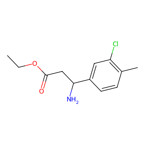 Ethyl 3-amino-3-(3-chloro-4-methylphenyl)propanoate structure