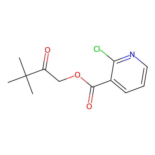 3,3-Dimethyl-2-oxobutyl 2-chloropyridine-3-carboxylate structure