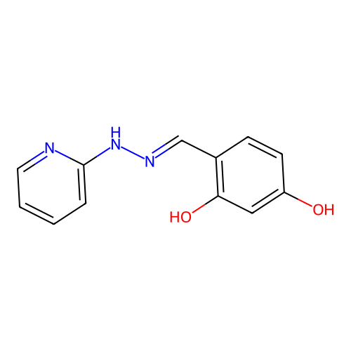 β-间苯二酚甲醛2-吡啶腙 structure