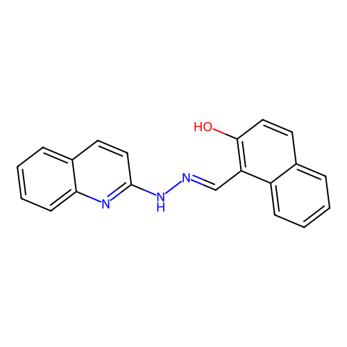 1-[(Quinolin-2-ylhydrazinylidene)methyl]naphthalen-2-ol structure