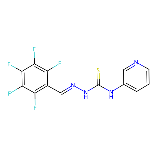 3-{[(2,3,4,5,6-Pentafluorophenyl)methylidene]amino}-1-(pyridin-3-yl)thiourea structure