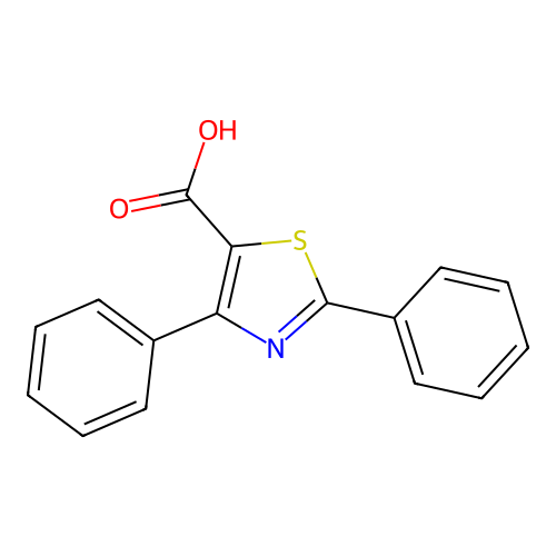 Diphenyl-1,3-thiazole-5-carboxylic acid structure