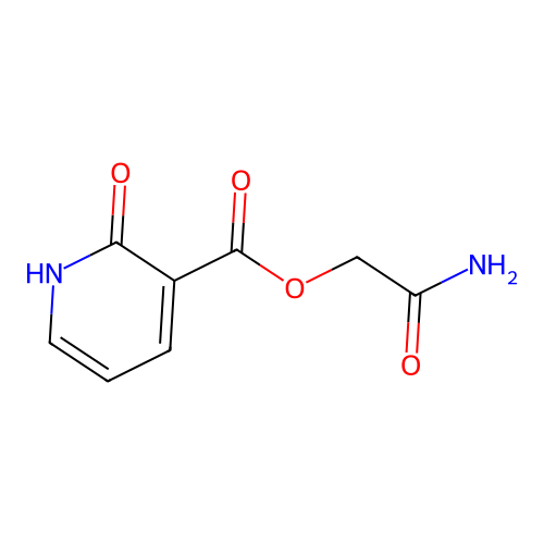(2-amino-2-oxoethyl) 2-oxo-1H-pyridine-3-carboxylate structure