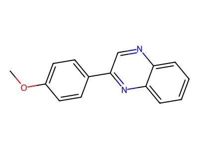 Quinoxaline, 2-(p-methoxyphenyl)- structure