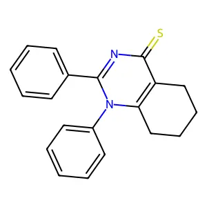 1,2-diphenyl-5,6,7,8-tetrahydroquinazoline-4(1H)-thione structure