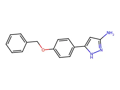 5-(4-Benzyloxy-phenyl)-2H-pyrazol-3-ylamine structure