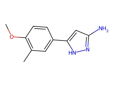 3-(4-methoxy-3-methylphenyl)-1H-pyrazol-5-amine structure