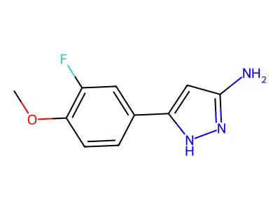 5-(3-Fluoro-4-methoxy-phenyl)-2H-pyrazol-3-ylamine structure