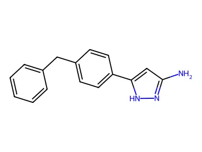 5-(4-Benzyl-phenyl)-2H-pyrazol-3-ylamine structure