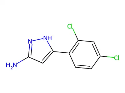 5-(2,4-Dichlorophenyl)-1H-pyrazol-3-amine structure