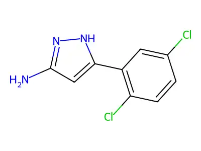 5-(2,5-dichlorophenyl)-1H-pyrazol-3-amine structure