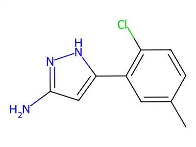 5-(2-chloro-5-methylphenyl)-1H-pyrazol-3-amine structure