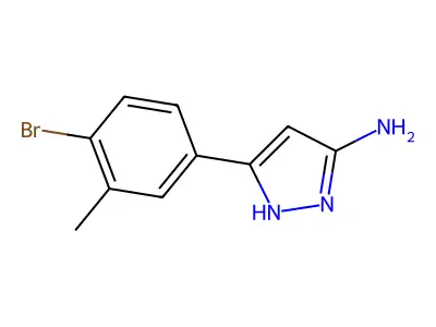 5-(4-bromo-3-methylphenyl)-1H-pyrazol-3-amine structure