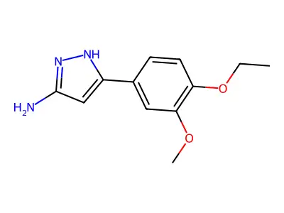 5-(4-ethoxy-3-methoxyphenyl)-1H-pyrazol-3-amine structure