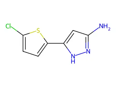 5-(5-chlorothiophen-2-yl)-1H-pyrazol-3-amine structure