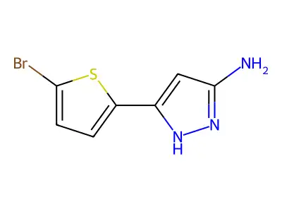 5-(5-Bromo-2-thienyl)-1H-pyrazol-3-amine structure