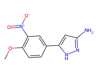 5-(4-methoxy-3-nitrophenyl)-1H-pyrazol-3-amine structure