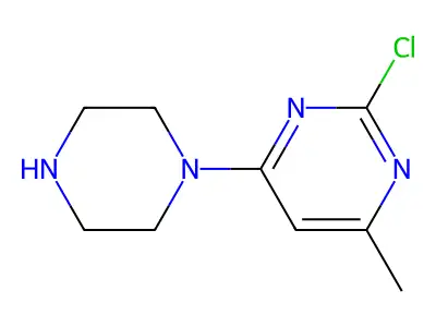 2-Chloro-4-methyl-6-(piperazin-1-yl)pyrimidine structure