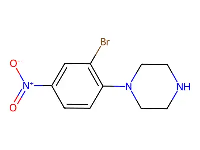 1-(2-Bromo-4-nitrophenyl)piperazine structure
