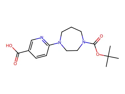 6-(1,4-Diazepan-1-yl)pyridine-3-carboxylic acid structure