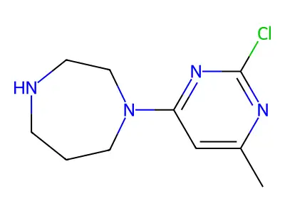 1-(2-Chloro-6-methylpyrimidin-4-yl)-1,4-diazepane structure