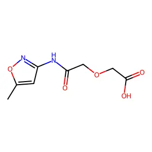 2-{[N-(5-methylisoxazol-3-yl)carbamoyl]methoxy}acetic acid structure