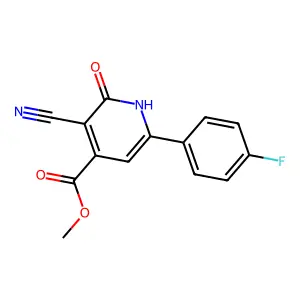Methyl 3-cyano-6-(4-fluorophenyl)-2-hydroxypyridine-4-carboxylate structure