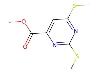 Methyl 2,6-bis(methylsulfanyl)pyrimidine-4-carboxylate structure