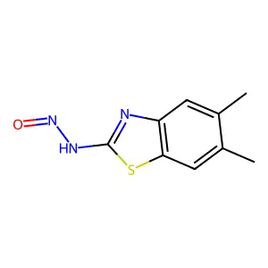 2-Benzothiazolamine, 5,6-dimethyl-N-nitroso- structure