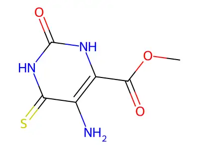 Methyl 5-amino-2-oxo-6-thioxo-1,2,3,6-tetrahydropyrimidine-4-carboxylate structure