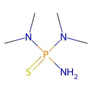 N,N,N',N'-Tetramethylphosphorothioic triamide structure