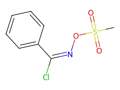 N-(甲磺酰氧基)苯甲亚胺酰氯 structure