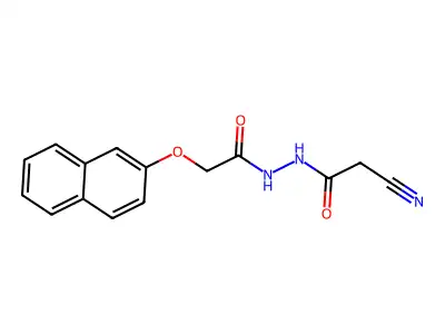 2-cyano-N'-(2-naphthalen-2-yloxyacetyl)acetohydrazide structure