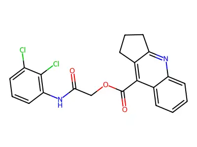 1H-Cyclopenta[b]quinoline-9-carboxylic acid, 2,3-dihydro-, 2-[(2,3-dichlorophenyl)amino]-2-oxoethyl ester structure