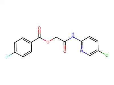 [2-[(5-Chloropyridin-2-yl)amino]-2-oxoethyl] 4-fluorobenzoate structure