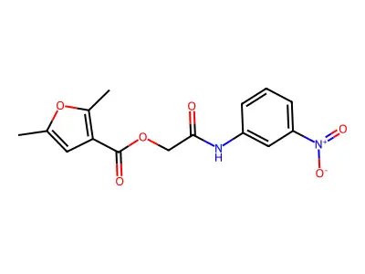 [2-(3-Nitroanilino)-2-oxoethyl] 2,5-dimethylfuran-3-carboxylate structure
