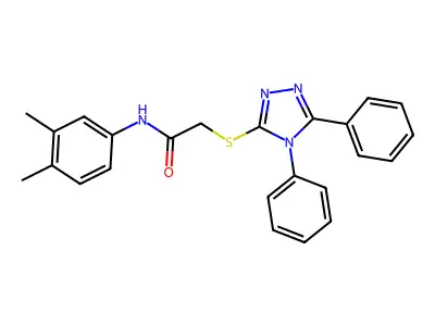 N-(3,4-dimethylphenyl)-2-[(4,5-diphenyl-4H-1,2,4-triazol-3-yl)sulfanyl]acetamide structure