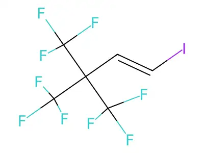 3,3-Bis(trifluoromethyl)-1-iodo-4,4,4-trifluorobut-1-ene structure