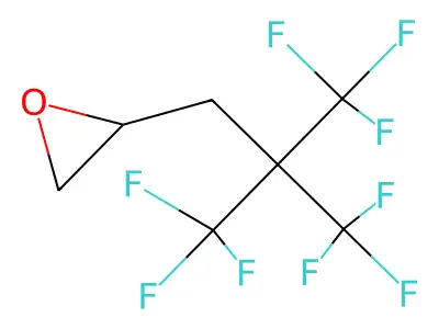 2-[3,3,3-Trifluoro-2,2-bis(trifluoromethyl)propyl]oxirane structure