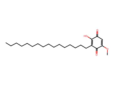 3-Hexadecyl-2-hydroxy-5-methoxy-2,5-cyclohexadiene-1,4-dione structure
