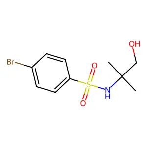 4-bromo-N-(1-hydroxy-2-methylpropan-2-yl)benzenesulfonamide structure