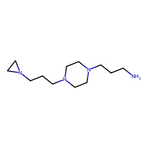 3-(4-(3-(Aziridin-1-yl)propyl)piperazin-1-yl)propan-1-amine structure