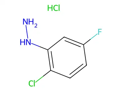 (2-Chloro-5-fluoroanilino)azanium;chloride structure