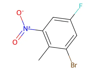 1-Bromo-5-fluoro-2-methyl-3-nitrobenzene structure