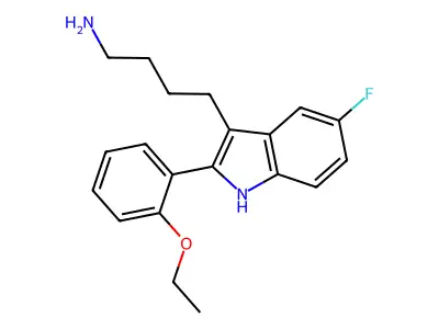 4-[2-(2-ethoxyphenyl)-5-fluoro-1H-indol-3-yl]butan-1-amine structure