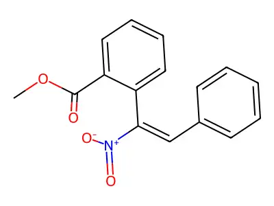 methyl 2-[(E)-1-nitro-2-phenylethenyl]benzoate structure